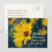 Geestelijke geelbloem briefkaart (Voorkant / Achterkant)