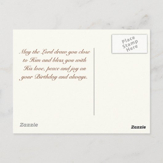 Geestelijke geelbloem briefkaart (Achterkant)