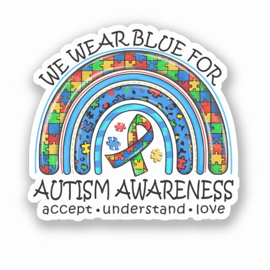 Geestelijke gezondheid, ABA-therapeut, Autisme Bew Sticker (Voorkant)