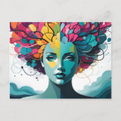 Geestelijke gezondheid abstracte kunst briefkaart (Voorkant)
