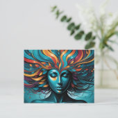 Geestelijke gezondheid abstracte kunst briefkaart (Staand voorkant)