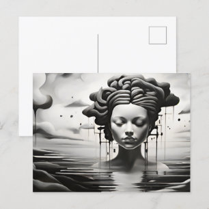 Geestelijke gezondheid abstracte kunst briefkaart