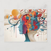 Geestelijke gezondheid abstracte kunst briefkaart (Voorkant)