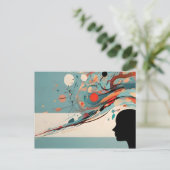 Geestelijke gezondheid abstracte kunst briefkaart (Staand voorkant)
