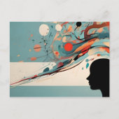 Geestelijke gezondheid abstracte kunst briefkaart (Voorkant)