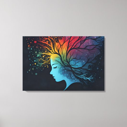 Geestelijke gezondheid abstracte kunst canvas afdruk (Voorkant)