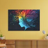 Geestelijke gezondheid abstracte kunst canvas afdruk (Insitu (Woonkamer))