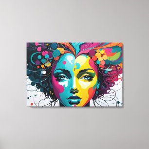 Geestelijke gezondheid abstracte kunst canvas afdruk