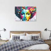 Geestelijke gezondheid abstracte kunst canvas afdruk (Insitu (Slaapkamer))