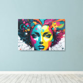 Geestelijke gezondheid abstracte kunst canvas afdruk (Insitu (Houten vloer))
