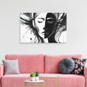 Geestelijke gezondheid abstracte kunst canvas afdruk (Insitu (Woonkamer))