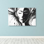 Geestelijke gezondheid abstracte kunst canvas afdruk (Insitu (Houten vloer))