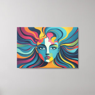 Geestelijke gezondheid abstracte kunst canvas afdruk