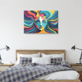 Geestelijke gezondheid abstracte kunst canvas afdruk (Insitu (Slaapkamer))