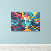 Geestelijke gezondheid abstracte kunst canvas afdruk (Insitu (Houten vloer))