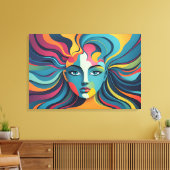 Geestelijke gezondheid abstracte kunst canvas afdruk (Insitu (Woonkamer))
