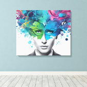 Geestelijke gezondheid abstracte kunst canvas afdruk (Insitu (Houten vloer))