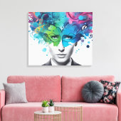 Geestelijke gezondheid abstracte kunst canvas afdruk (Insitu (Woonkamer))