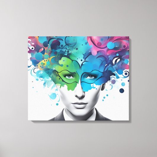 Geestelijke gezondheid abstracte kunst canvas afdruk (Voorkant)