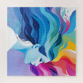 Geestelijke gezondheid abstracte kunst legpuzzel (Horizontaal)