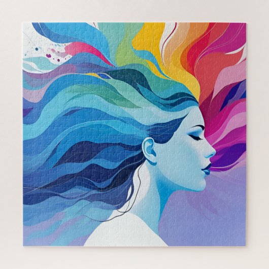 Geestelijke gezondheid abstracte kunst legpuzzel (Verticaal)