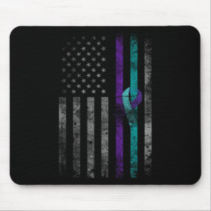 Geestelijke gezondheid Amerikaanse vlag zelfmoordb Muismat