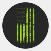 Geestelijke Gezondheid Bewustzijn Amerikaanse vlag Ronde Sticker (Voorkant)