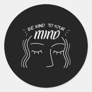 Geestelijke gezondheid Bewustzijn Lange Mouw _3 Ronde Sticker
