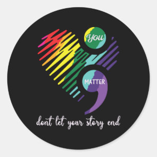 Geestelijke gezondheid Bewustzijn Positieve Quote  Ronde Sticker