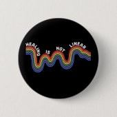 Geestelijke gezondheid Bewustzijn Rainbow LGBTQ Ronde Button 5,7 Cm (Voorkant)