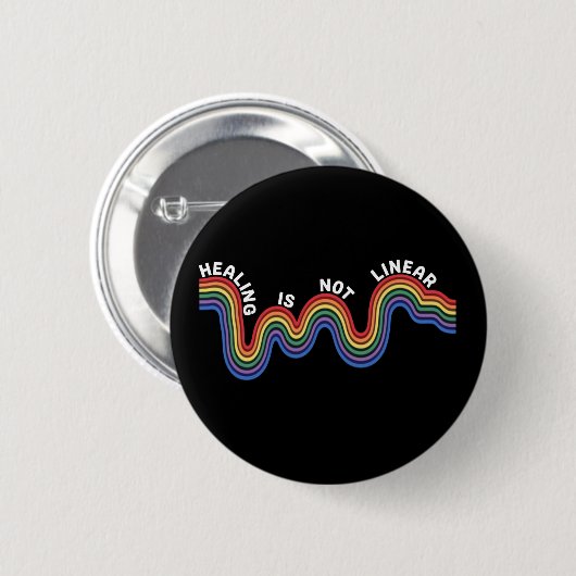 Geestelijke gezondheid Bewustzijn Rainbow LGBTQ Ronde Button 5,7 Cm (Voorkant /achterkant)