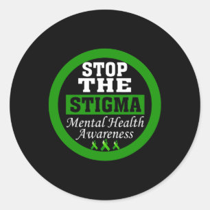Geestelijke gezondheid Bewustzijn Stop Het Stigma Ronde Sticker