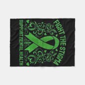 Geestelijke gezondheid Bewustzijn Vecht het Stigma Fleece Deken (Voorkant (Horizontaal))