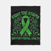 Geestelijke gezondheid Bewustzijn Vecht het Stigma Fleece Deken (Voorkant)