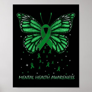 Geestelijke Gezondheid Bewustzijn Vlinder Comfort  Poster