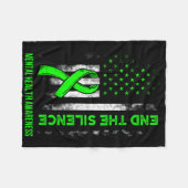 Geestelijke gezondheid Bewustzijn Wees Kind Zonneb Fleece Deken (Voorkant (Horizontaal))