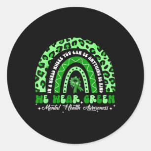 Geestelijke gezondheid Bewustzijn Wees vriendelijk Ronde Sticker