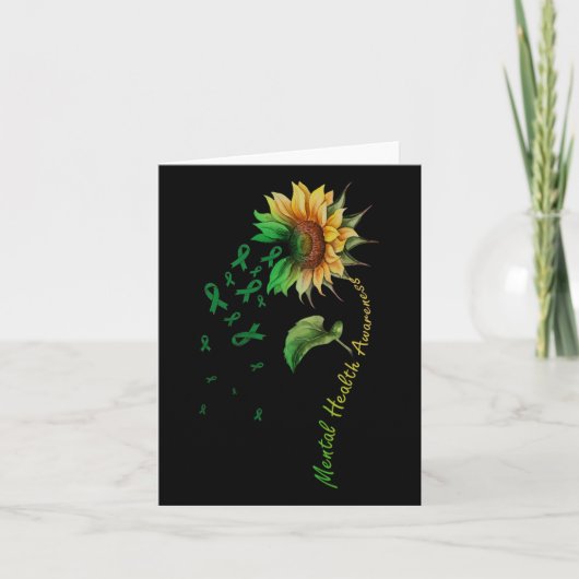 Geestelijke Gezondheid Bewustzijn Zonnebloem Comfo Kaart (Voorkant)