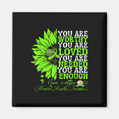 Geestelijke Gezondheid Bewustzijn Zonnebloem Groov Magneet (Voorkant)