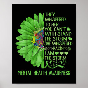 Geestelijke gezondheid Bewustzijnsproblemen Zonneb Poster