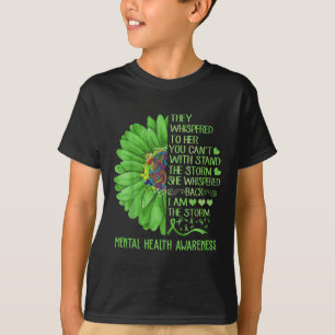 Geestelijke gezondheid Bewustzijnsproblemen Zonneb T-shirt