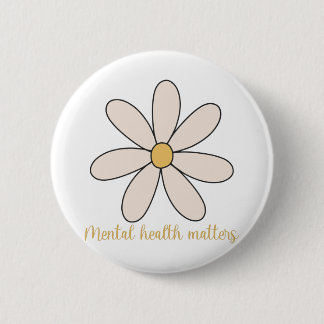 geestelijke gezondheid bloem ronde button 5,7 cm