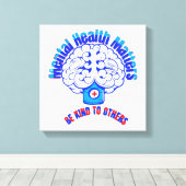 Geestelijke gezondheid canvas afdruk (Insitu (Houten vloer))