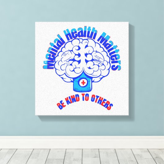 Geestelijke gezondheid canvas afdruk (Insitu (Houten vloer))