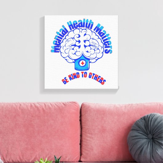 Geestelijke gezondheid canvas afdruk (Insitu (Woonkamer))