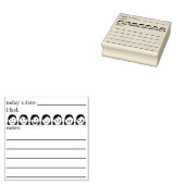 Geestelijke gezondheid, dagboek stemming, dagboek rubberstempel (Gestempeld)