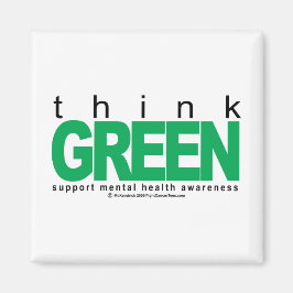 Geestelijke gezondheid denk aan groen magneet