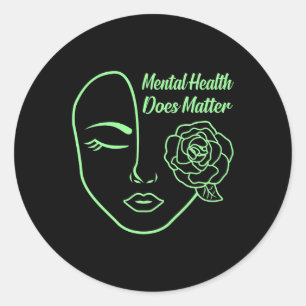 Geestelijke gezondheid doet probleembewustzijn sup ronde sticker