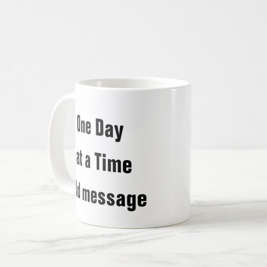 Geestelijke gezondheid één dag per keer positief Q Koffiemok (Voorkant links)