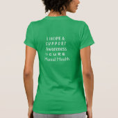 Geestelijke gezondheid Groen bewustzijn Ribbon Ang T-shirt (Achterkant)